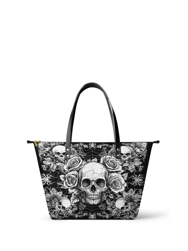 "Gravebloom" Leather Tote Bag