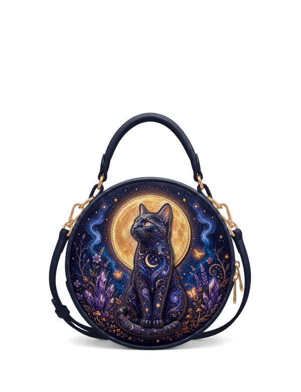 “Lunessa” Applique Circle Crossbody Bag