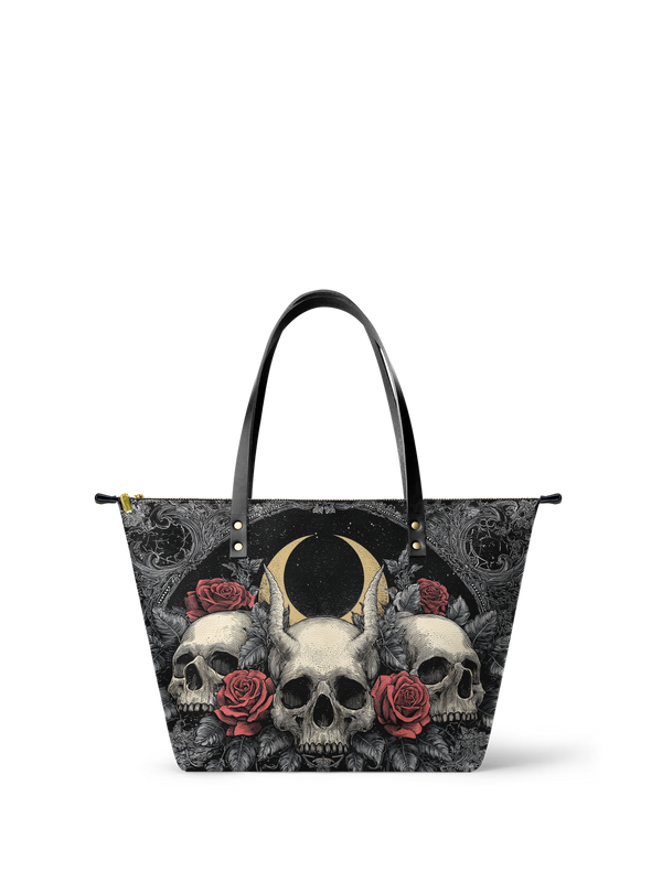 "Nightrosary" Leather Tote Bag