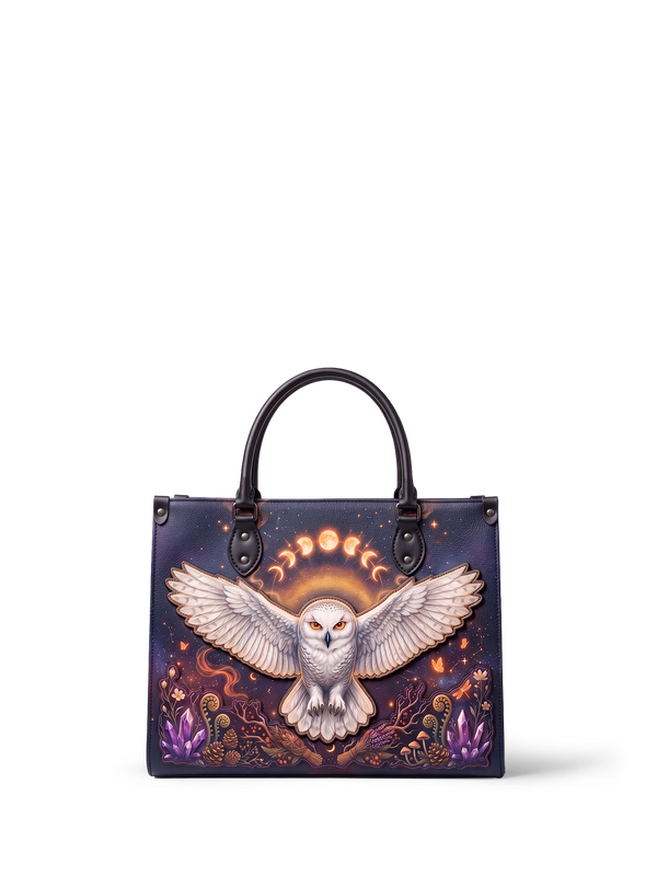 "Strixaria" Applique Leather Handbag