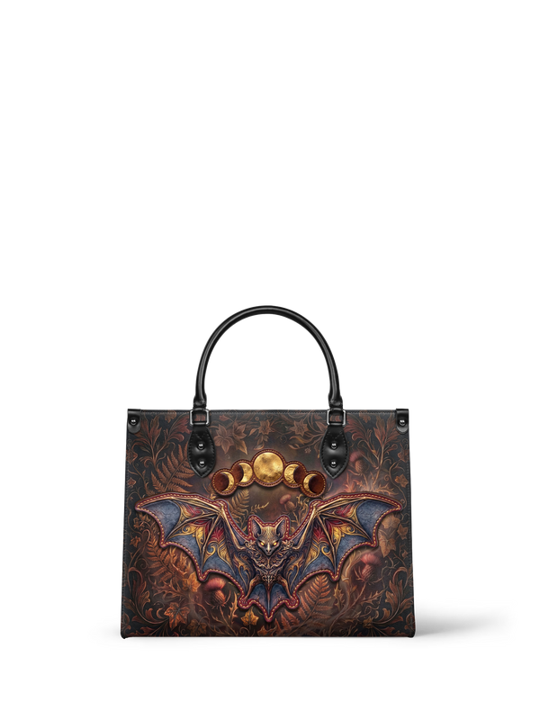 "Vespertine" Applique Leather Handbag