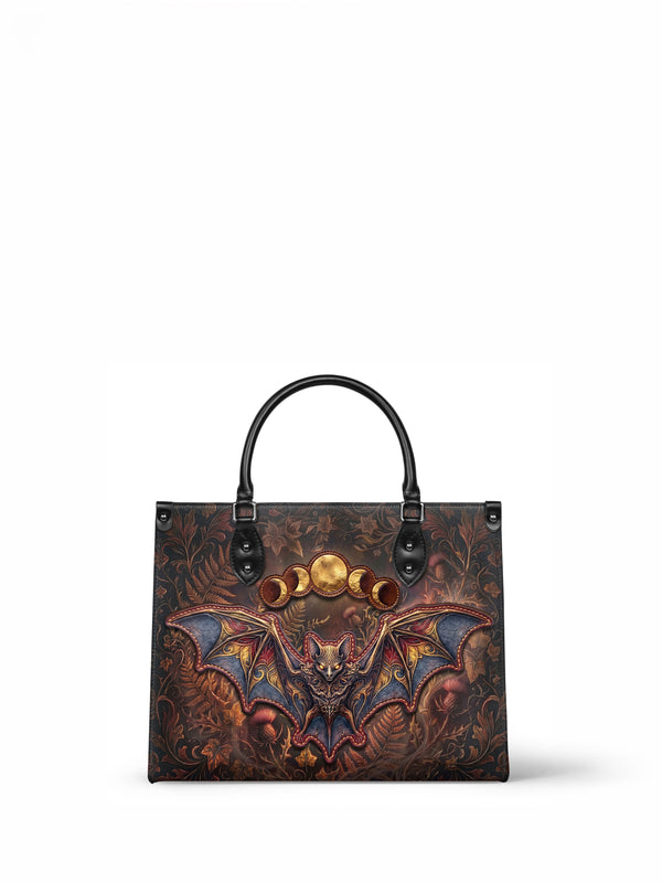 "Vespertine" Applique Leather Handbag