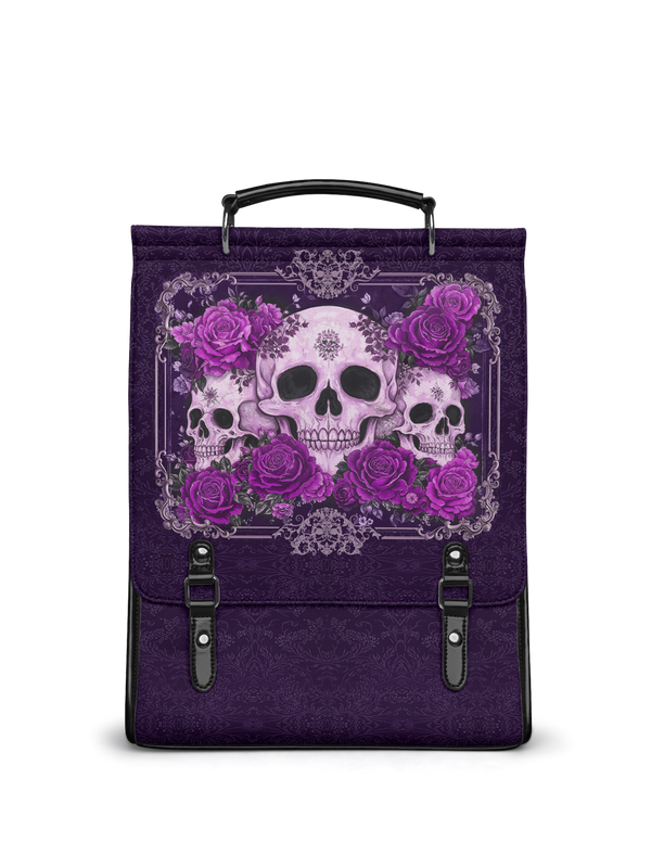 "Bloodrose" Poison Plum Leather Backpack