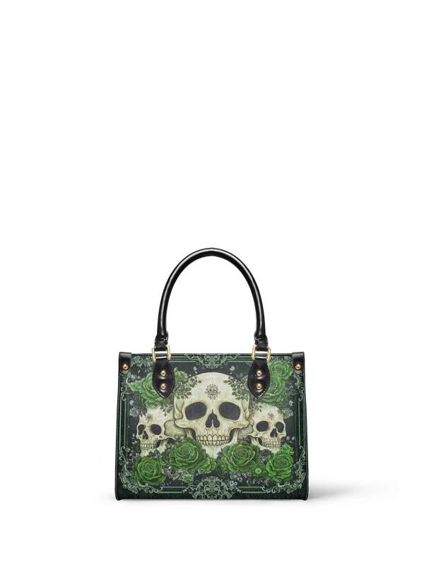 "Bloodrose" Poison Ivy - Yellow Interior - Small Leather Handbag