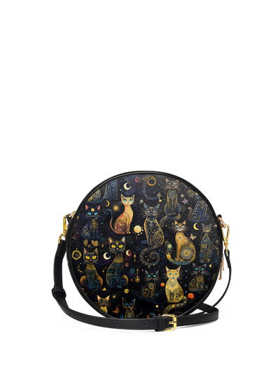 "Lunacat" Circle Crossbody Bag