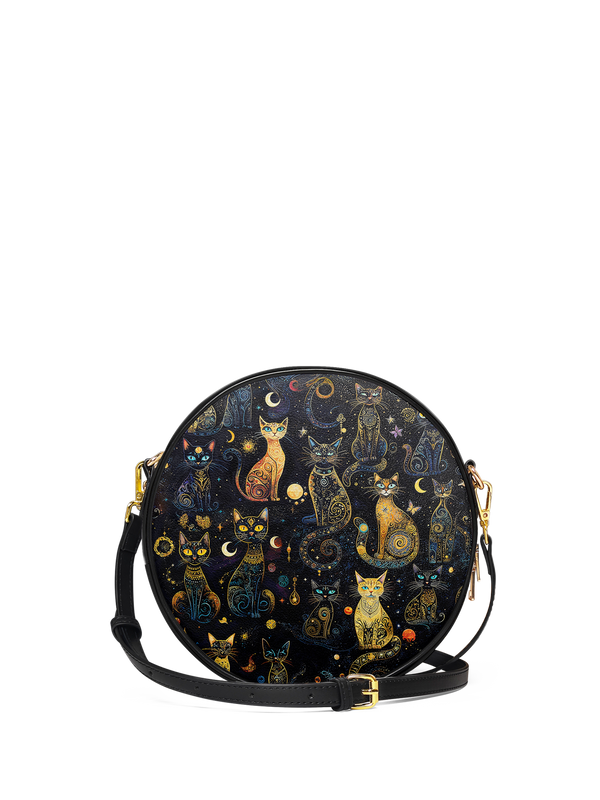 "Lunacat" Circle Crossbody Bag
