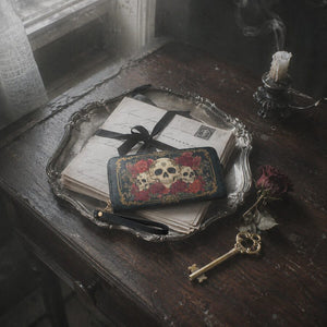Skullette wallet still life