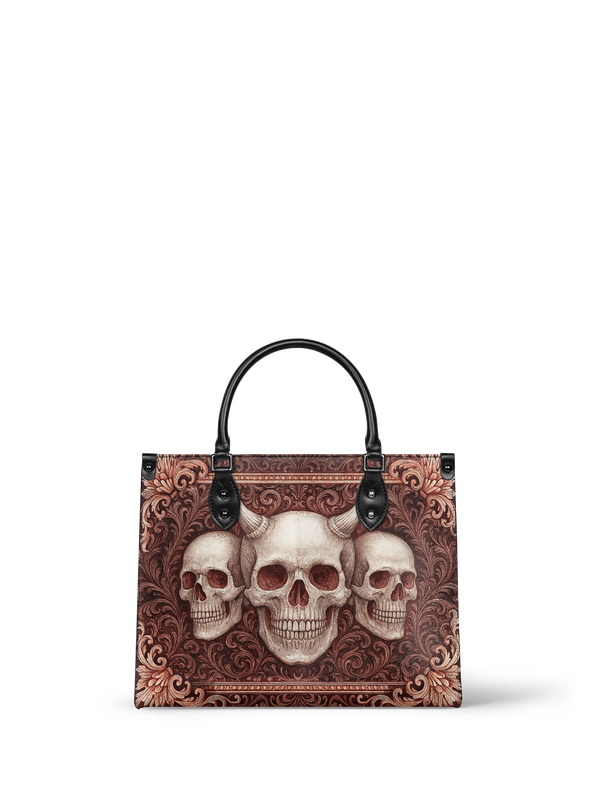 "Triskelion" - Black Interior - Leather Handbag