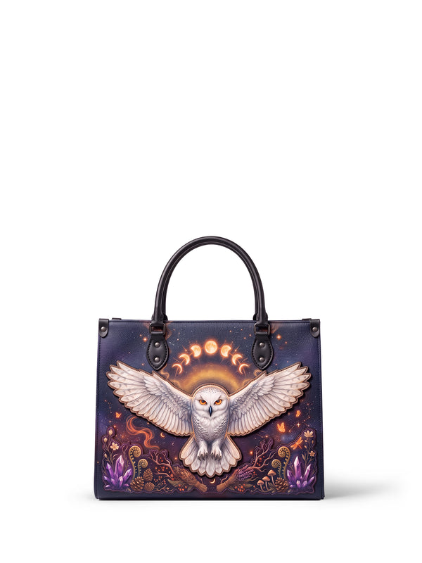 "Strixaria" Applique Leather Handbag