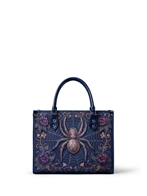 "Aranella" Applique Leather Handbag