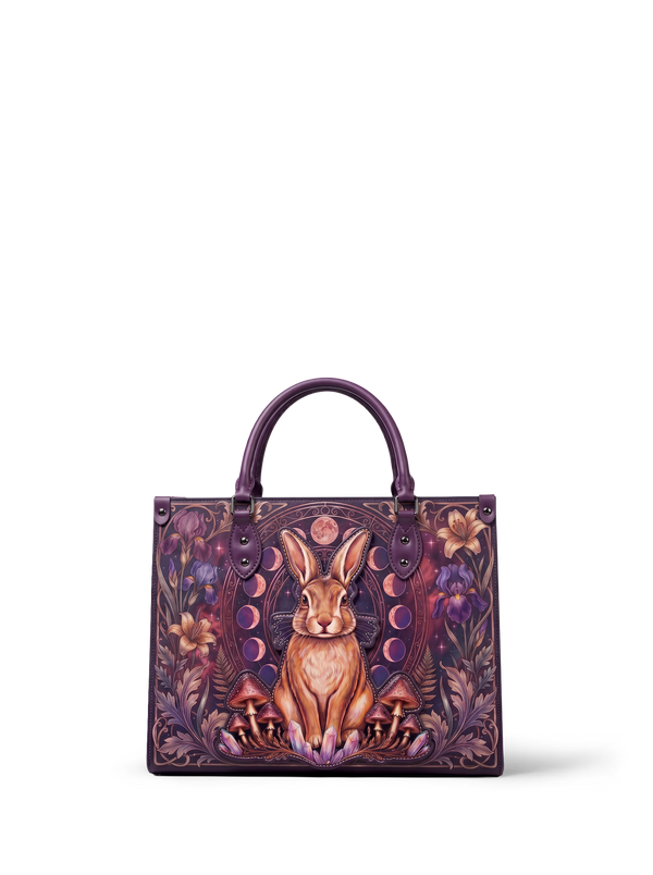 "Amethare" Applique Leather Handbag