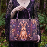 "Amethare" Applique Leather Handbag Pre-order