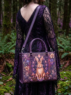 "Amethare" Applique Leather Handbag