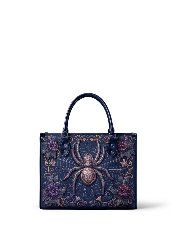 "Aranella" Applique Leather Handbag