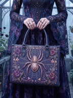 "Aranella" Applique Leather Handbag
