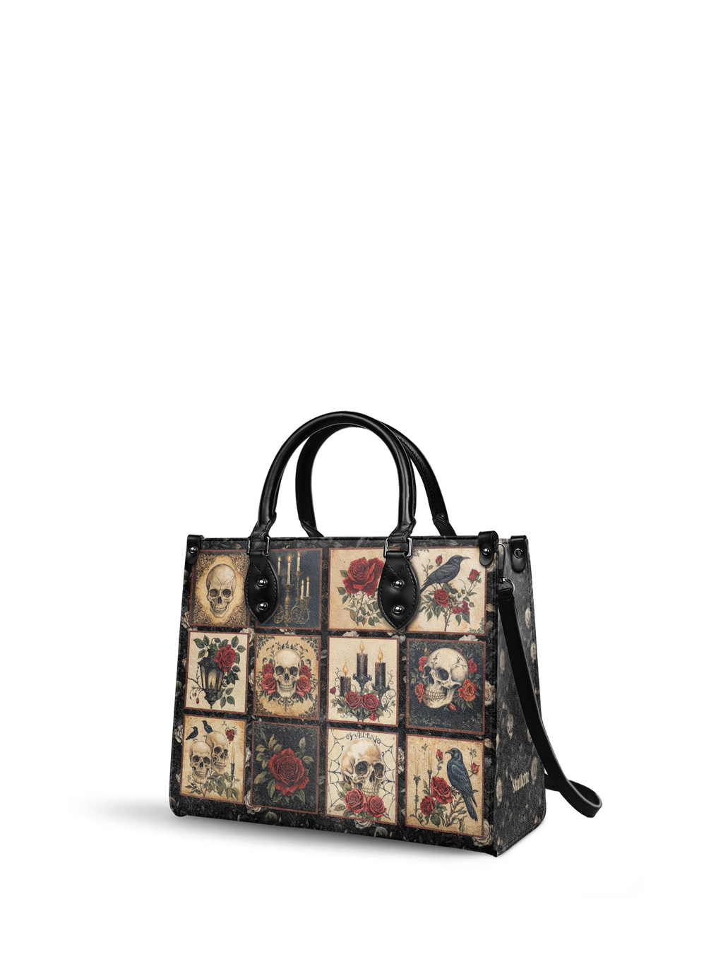 "Blacklitany" - Red Interior - Leather Handbag