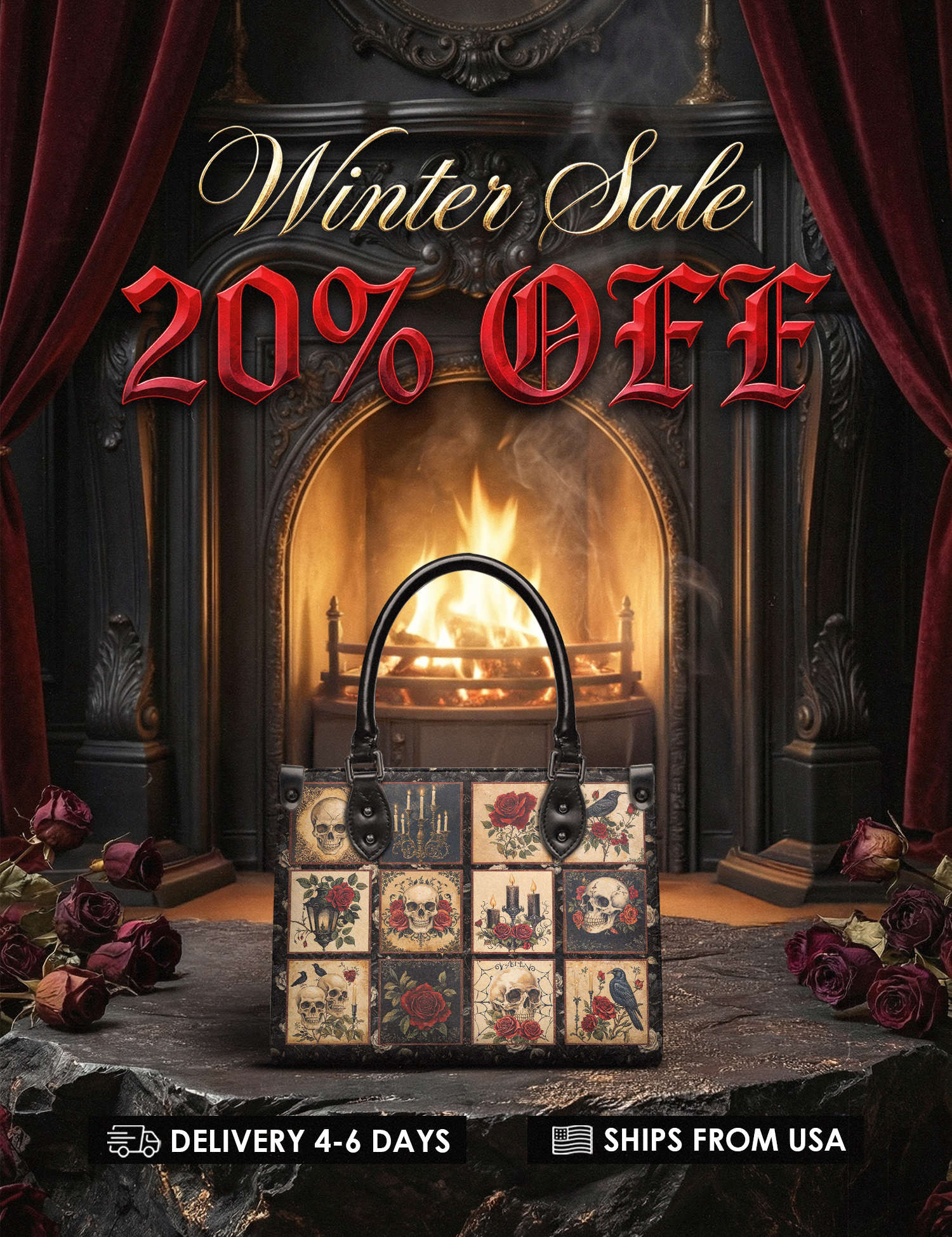 "Blacklitany" Small Leather Bag Deal