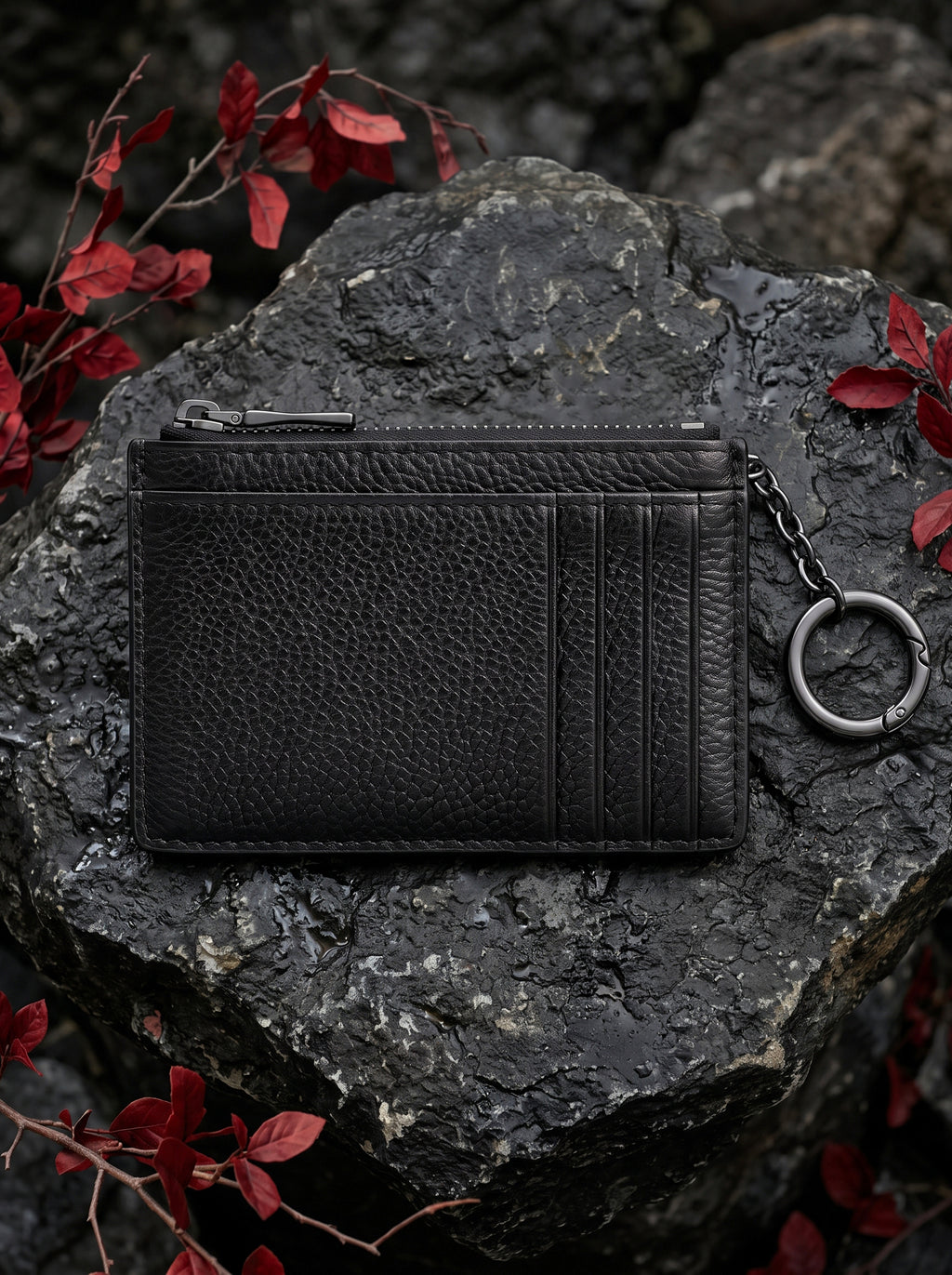 "Bloodfeather" - Black Interior - Keyring Wallet