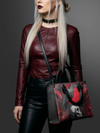 "Bloodraven" - Red Interior - Leather Handbag