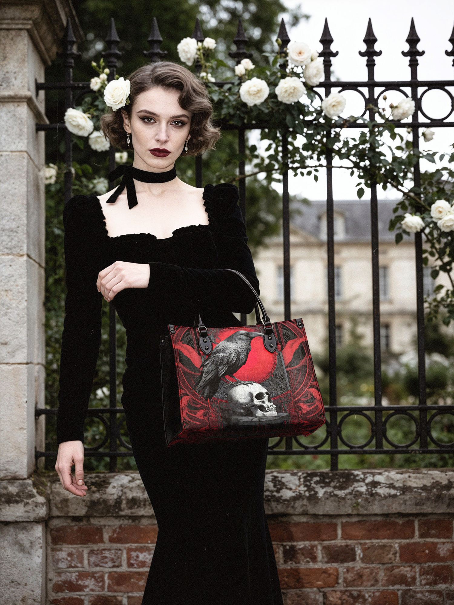 "Bloodraven" - Red Interior - Leather Handbag