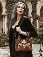 "Bloodrose" - Yellow Interior - Small Leather Handbag