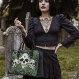 "Bloodrose" Poison Ivy - Black Interior - Leather Handbag Matching SANTA Combo