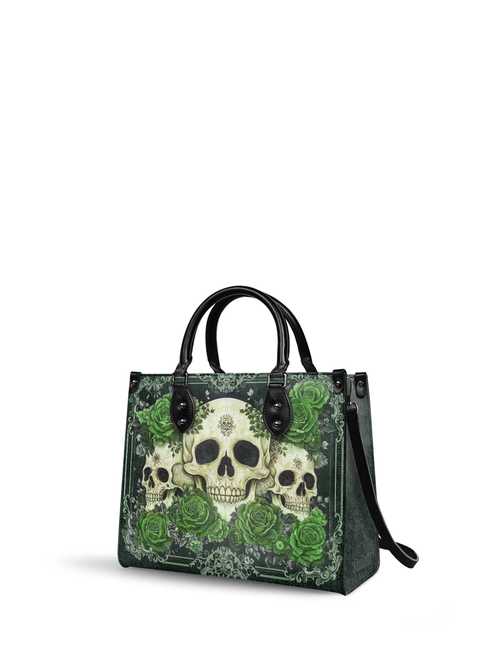 "Bloodrose" Poison Ivy - Black Interior - Leather Handbag