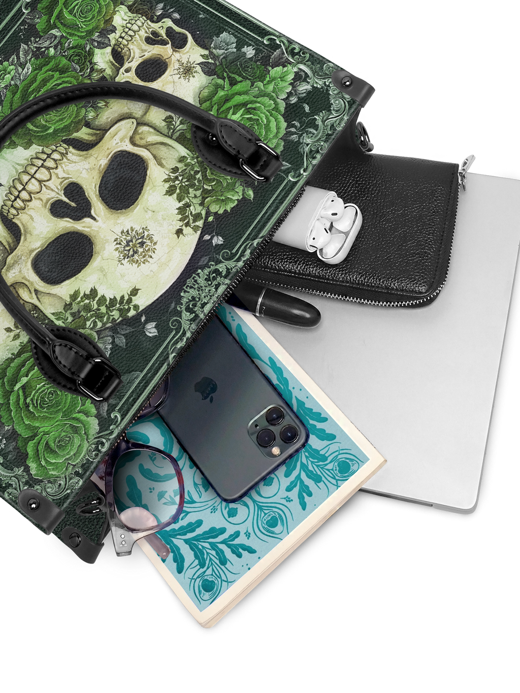"Bloodrose" Poison Ivy - Black Interior - Leather Handbag