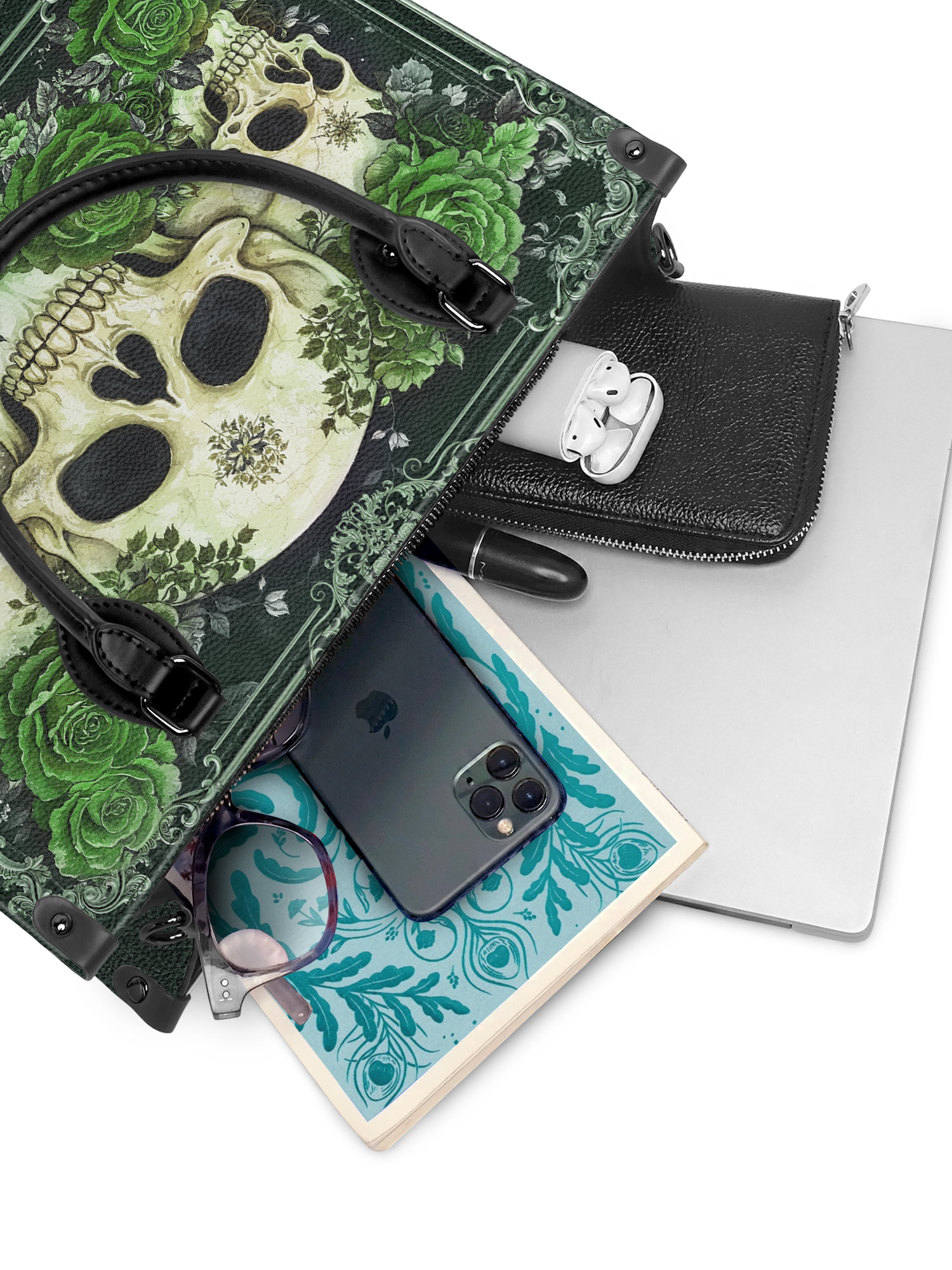 "Bloodrose" Poison Ivy - Black Interior - Leather Handbag