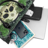 "Bloodrose" Poison Ivy - Black Interior - Leather Handbag Matching SANTA Combo