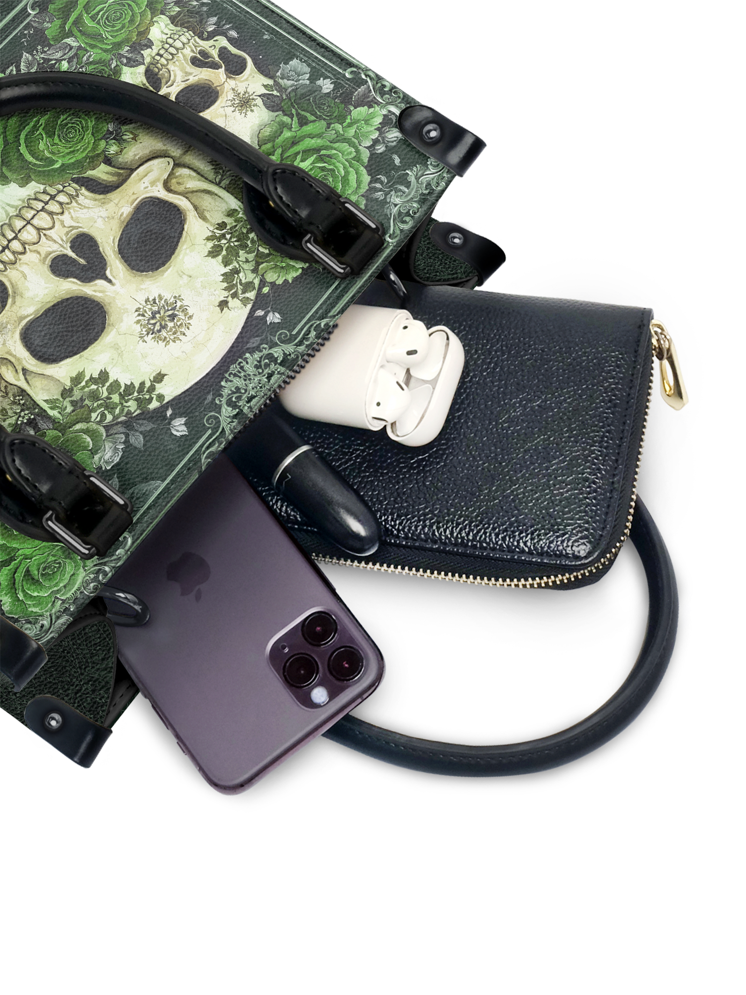 "Bloodrose" Poison Ivy - Black Interior - Small Leather Handbag