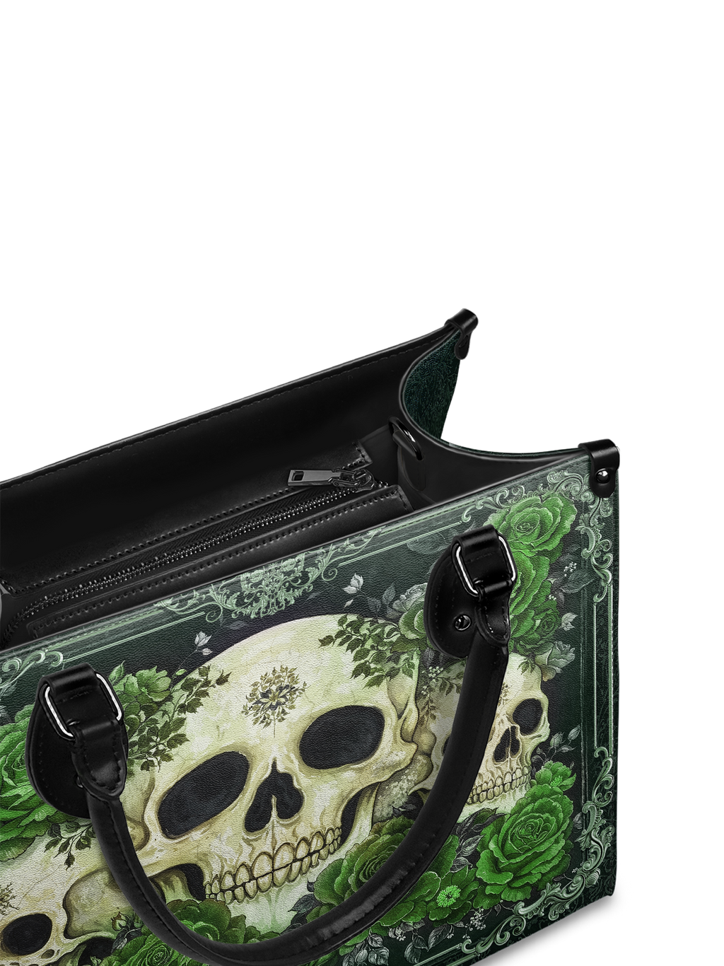 "Bloodrose" Poison Ivy - Black Interior - Leather Handbag