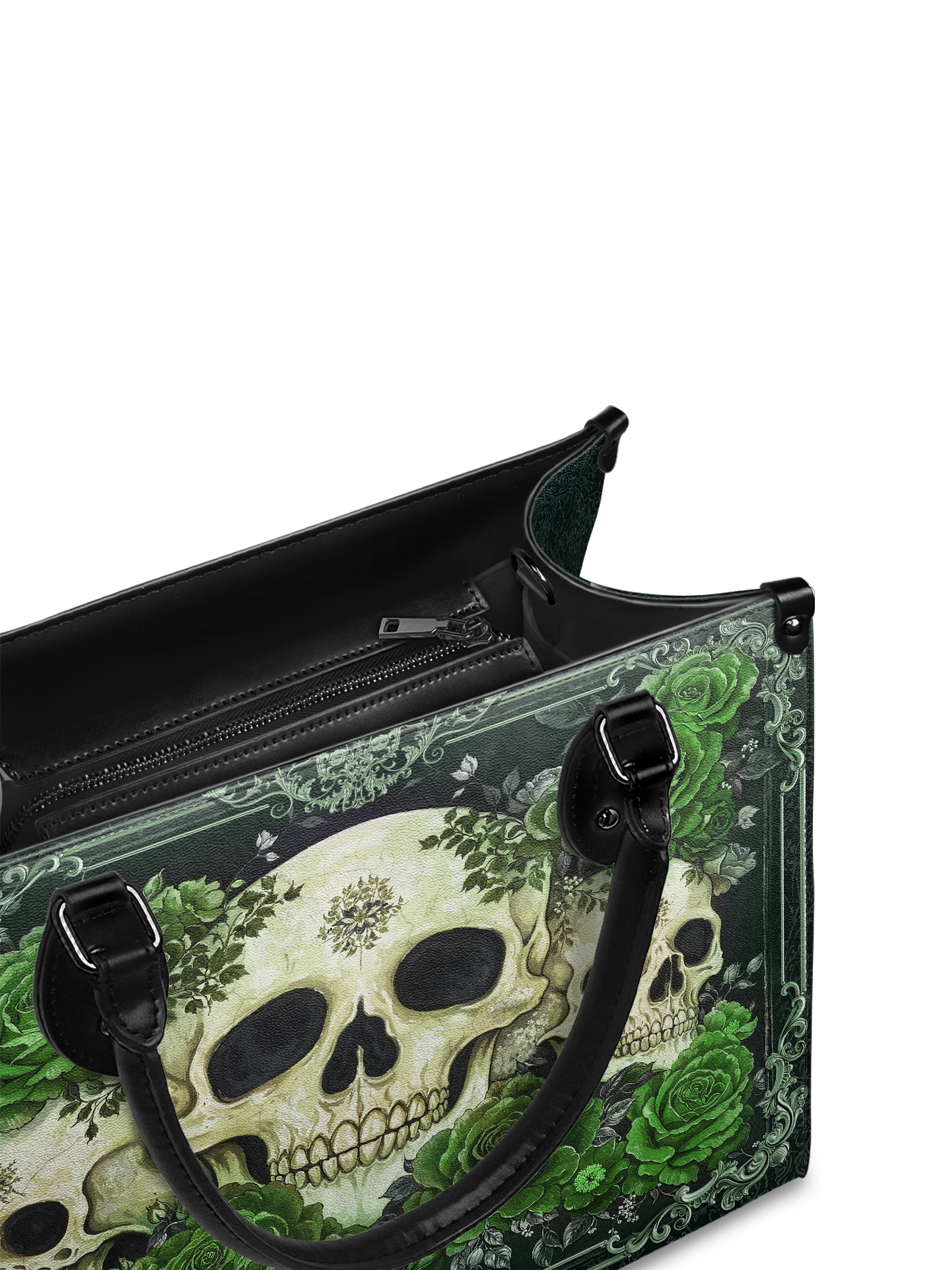 "Bloodrose" Poison Ivy - Black Interior - Leather Handbag