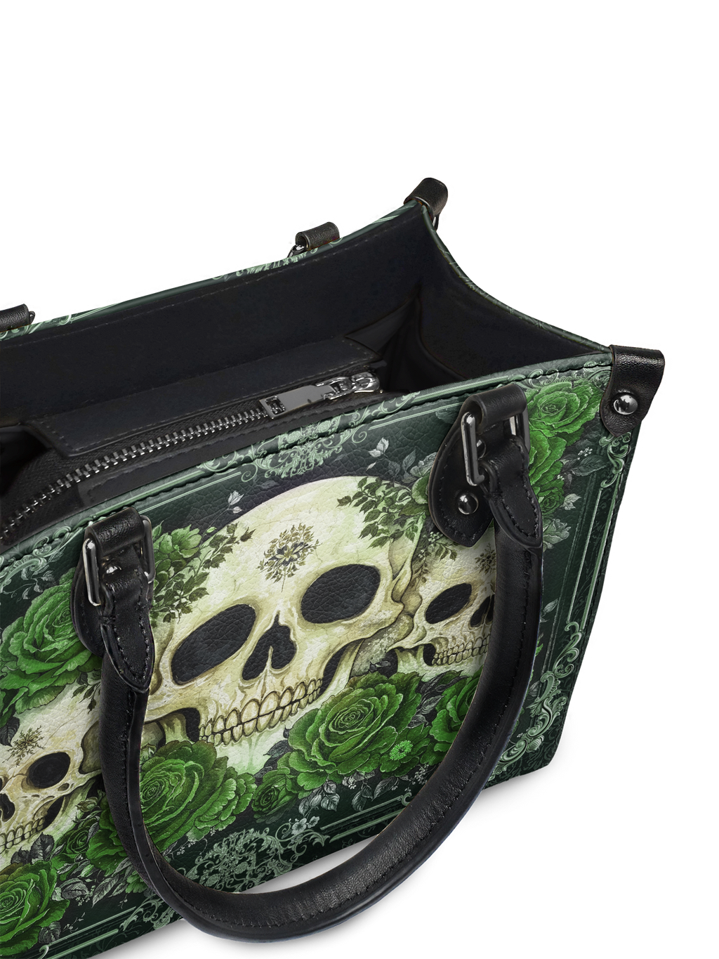 "Bloodrose" Poison Ivy - Black Interior - Small Leather Handbag