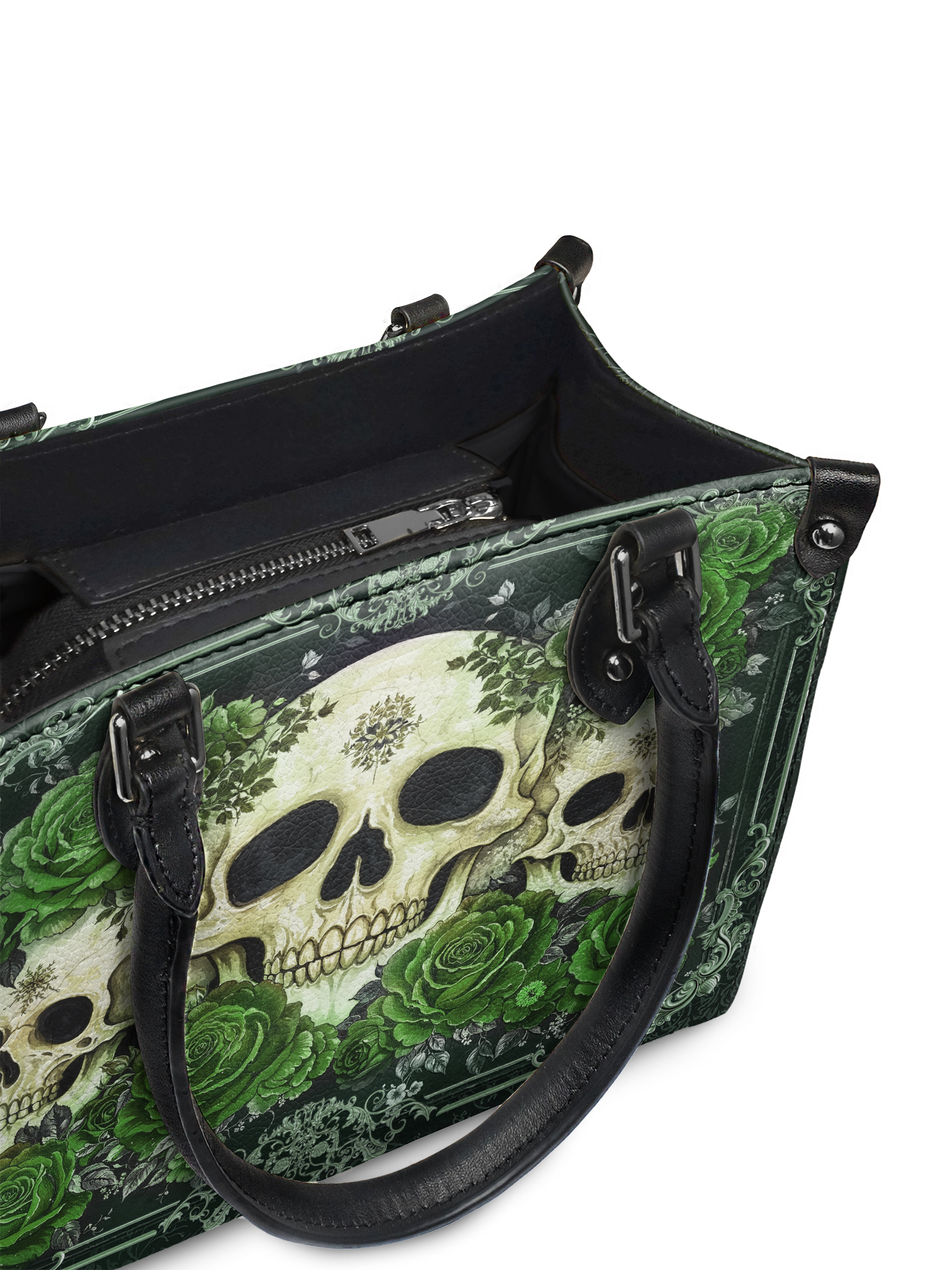 "Bloodrose" Poison Ivy - Black Interior - Small Leather Handbag