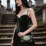 "Bloodrose" Poison Ivy Envelope Chain Crossbody Bag