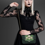 "Bloodrose" Poison Ivy Envelope Chain Crossbody Bag