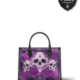 "Bloodrose" Poison Plum - Black Interior - Leather Handbag