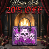 "Bloodrose" Poison Plum Leather Handbag Deal
