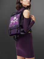 "Bloodrose" Poison Plum Leather Backpack SPOOKY DEAL