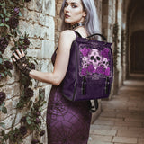 "Bloodrose" Poison Plum Leather Backpack - July24 Deal