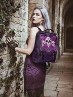 "Bloodrose" Poison Plum Leather Backpack