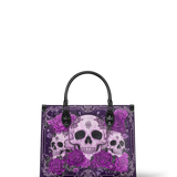 "Bloodrose" Poison Plum - Black Interior - Leather Handbag - 100.1 DEAL