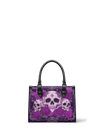 "Bloodrose" Poison Plum - Black Interior - Small Leather Handbag