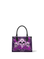 "Bloodrose" Poison Plum - Black Interior - Small Leather Handbag