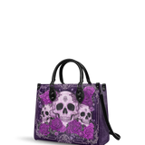 "Bloodrose" Poison Plum - Black Interior - Leather Handbag