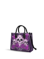 "Bloodrose" Poison Plum - Black Interior - Leather Handbag