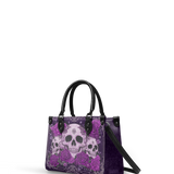 "Bloodrose" Poison Plum - Black Interior - Small Leather Handbag