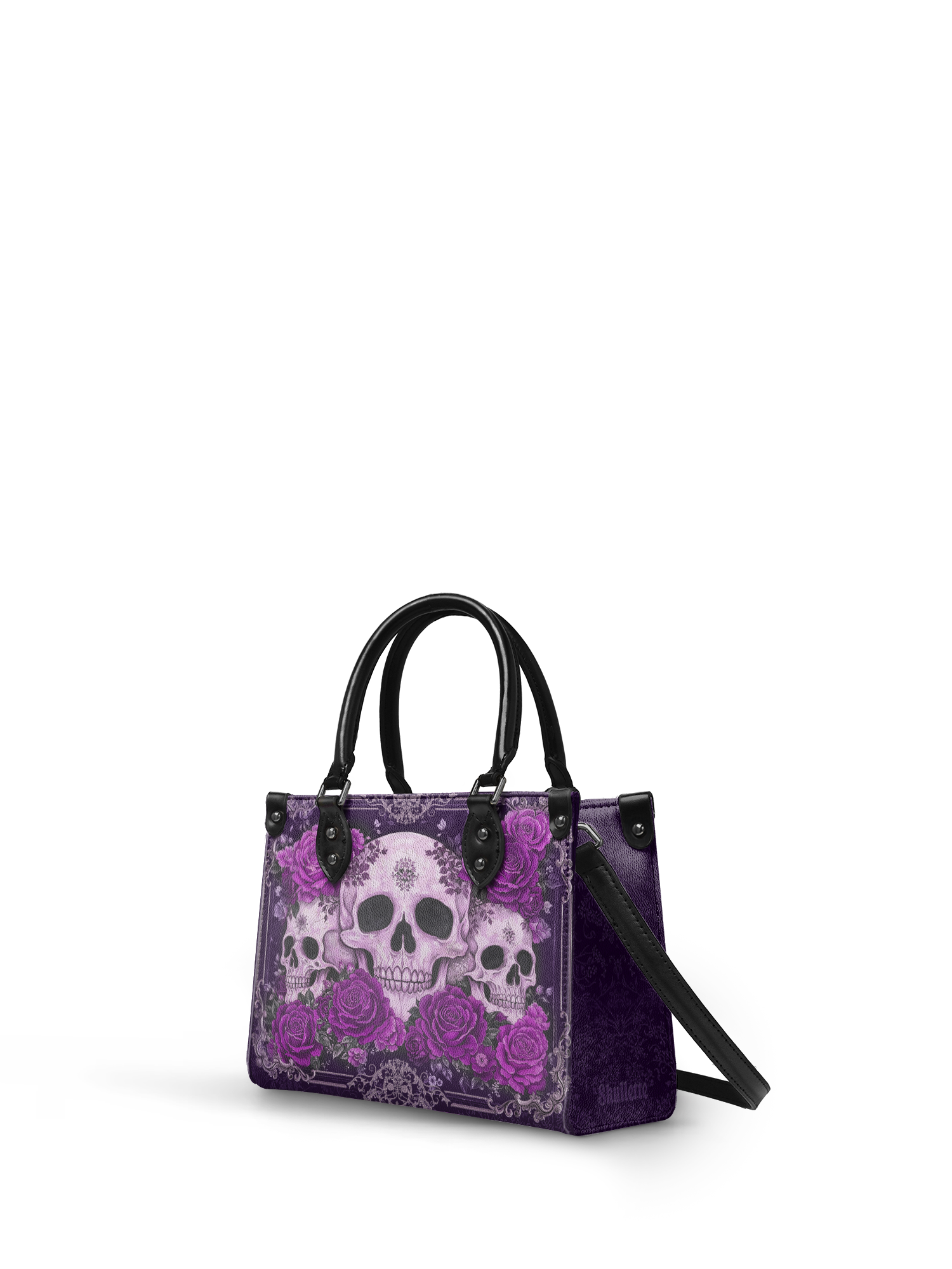 "Bloodrose" Poison Plum - Black Interior - Small Leather Handbag