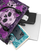 "Bloodrose" Poison Plum - Black Interior - Leather Handbag